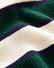 NEXT GREEN STRIPED KNITTED RUGBY JUMPER