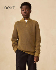 NEXT GREEN UTILITY ZIP NEXT KNITTED JUMPER