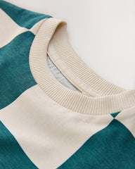 NEXT GREEN WHITE WAVY CHECKERBOARD SHORT SLEEVE T-SHIRT