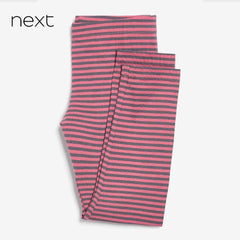 NEXT BLACK DARK PINK STRIPED LEGGING
