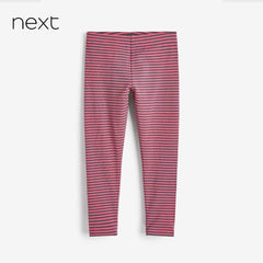 NEXT BLACK DARK PINK STRIPED LEGGING