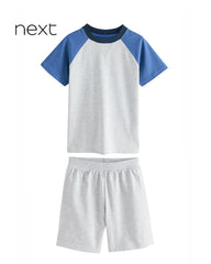 NEXT GREY REGULAR FIT T-SHIRT WITH SHORT SET