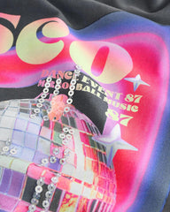 NEXT GREY SEQUIN GLITTERBALL RELAX FIT T-SHIRT