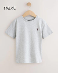 NEXT GREY STAG EMBROIDERED SHORT SLEEVE T-SHIRT