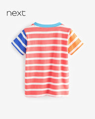 NEXT HOTCHPOTCH SHORT SLEEVE STRIPE T-SHIRT