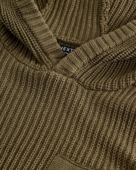 NEXT KHAKI GREEN UTILITY KNITTED HOODED JUMPER