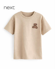 NEXT LIGHT BROWN BEAR SHORT SLEEVE T-SHIRT