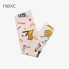 NEXT LIGHT PINK SLEEPY HEAD PRINTED LEGGING