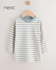 NEXT LONG SLEEVE BLUE STRIPED T-SHIRT