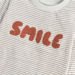 NEXT LONG SLEEVE EMBOSSED SMILE T-SHIRT