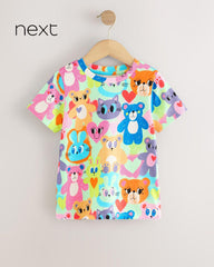 NEXT MULTI BRIGHT ANIMAL PRINT T-SHIRT