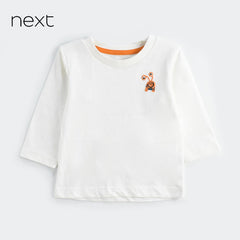 NEXT NATURAL WHITE LONG SLEEVE T-SHIRT