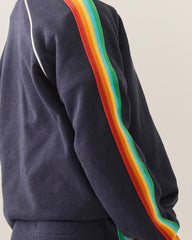 NEXT NAVY BLUE RAINBOW STRIPE SWEATSHIRT
