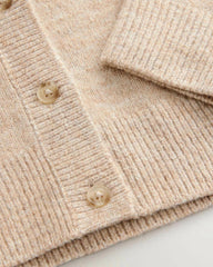 NEXT OATMEAL BUTTON UP DROP SHOULDER SWEATER