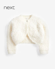 NEXT OFF WHITE FLUFFY SHRUG CARDIGAN