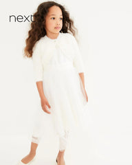 NEXT OFF WHITE FLUFFY SHRUG CARDIGAN