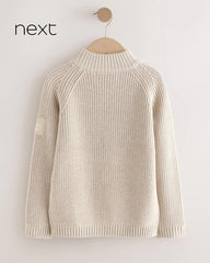 NEXT OFF WHITE UTILITY ZIP NEXT KNITTED JUMPER