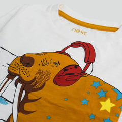 NEXT OFF WHITE WALRUS PRINTED T-SHIRT
