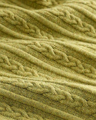 NEXT OLIVE GREEN CABLE KNIT HIGH NECK JUMPER