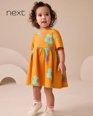 NEXT ORANGE JERSEY SUMMER DRESS