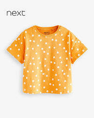 NEXT YELLOW POLKA DOT SHORT SLEEVE T-SHIRT