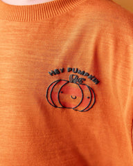 NEXT ORANGE PUMPKIN LONG SLEEVE RELAX FIT T-SHIRT