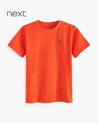 NEXT ORANGE STAG EMBROIDERED SHORT SLEEVE T-SHIRT