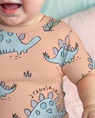 NEXT PASTEL ORANGE STEGOSAURUS T-SHIRT