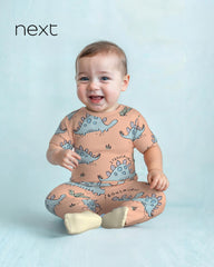 NEXT PASTEL ORANGE STEGOSAURUS T-SHIRT