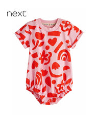 NEXT PINK BLOOMER PRINTED REGULAR FIT ROMPER