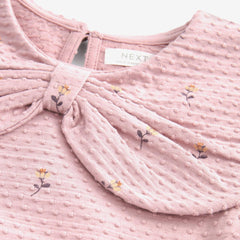 NEXT PINK BOW COLLAR LONG SLEEVE TOP