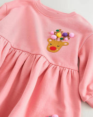 NEXT PINK CHRISTMAS REINDEER SWEATSHIRT DRESS