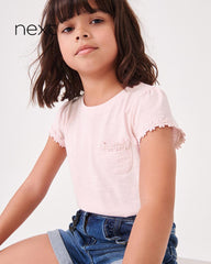 NEXT PINK DAISY POCKET T-SHIRT