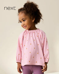 NEXT PINK FLORAL LONG SLEEVE BLOUSE TOP