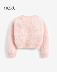 NEXT PINK FLUFFY SHRUG CARDIGAN