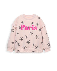 NEXT PINK PARIS PRINTED SWEATSHIRT