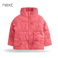 NEXT PINK PUFFER JACKET WITH HOOD