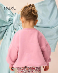 NEXT PINK REINDEER & BUNNY APPLIQUE SWEATSHIRT