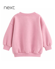 NEXT PINK REINDEER & BUNNY APPLIQUE SWEATSHIRT