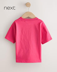 NEXT PINK SMILE PRINT SHORT SLEEVE T-SHIRT