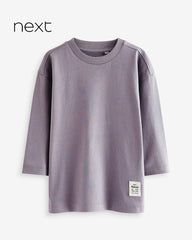 NEXT PURPLE PLAIN LONG SLEEVE T-SHIRT