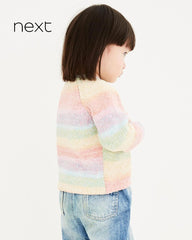 NEXT GIRLS RAINBOW KNITTED CARDIGAN