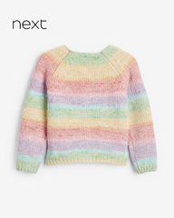 NEXT GIRLS RAINBOW KNITTED CARDIGAN