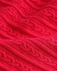 NEXT RED CABLE KNIT HIGH NECK JUMPER