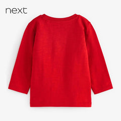 NEXT RED LONG SLEEVE FIRE ENGINE T-SHIRT