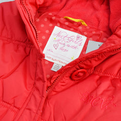 NEXT RED PUFFER JACKET WITH HOOD