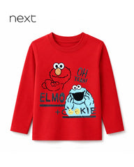 NEXT RED SESAME STREET LONG SLEEVE T-SHIRT