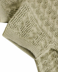 NEXT SAGE GREEN TEXTURED KNIT BUTTON UP SHIRT