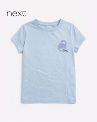 NEXT SKY BLUE DINOO PRINT T-SHIRT