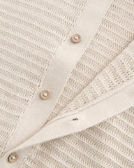 NEXT STONE TEXTURED KNITTED COTTON POLO SHIRT